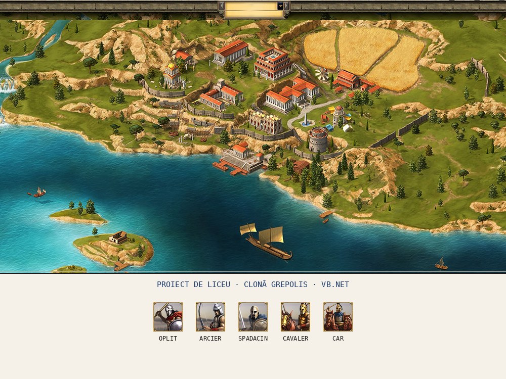 Gioco: clonă Grepolis făcută la liceu în VB.NET